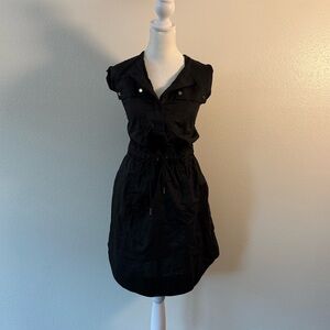 Banana republic black button up dress